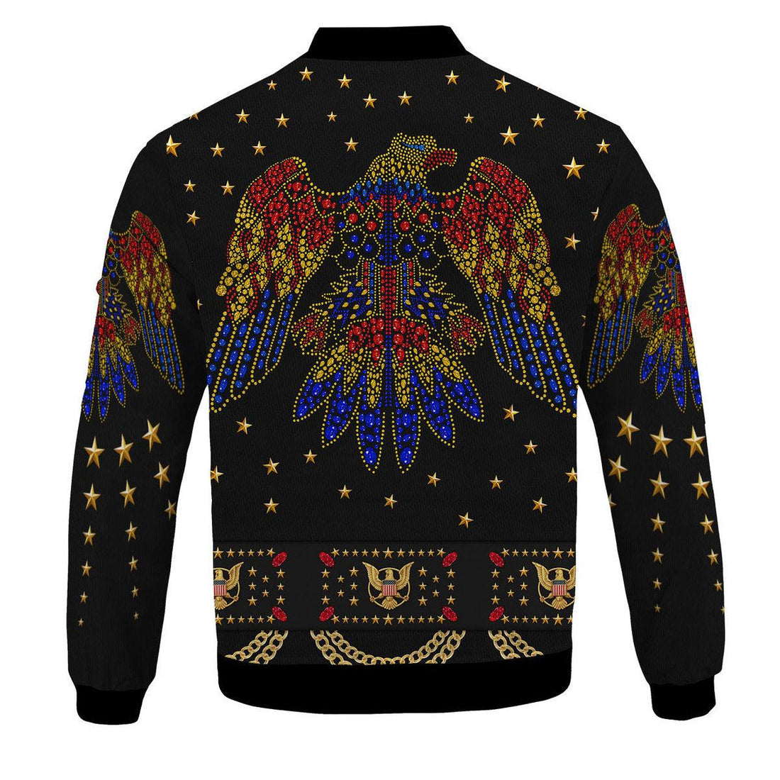 Gearhomie Elvis Eagle Black Bomber Jacket - Gearhomie.com