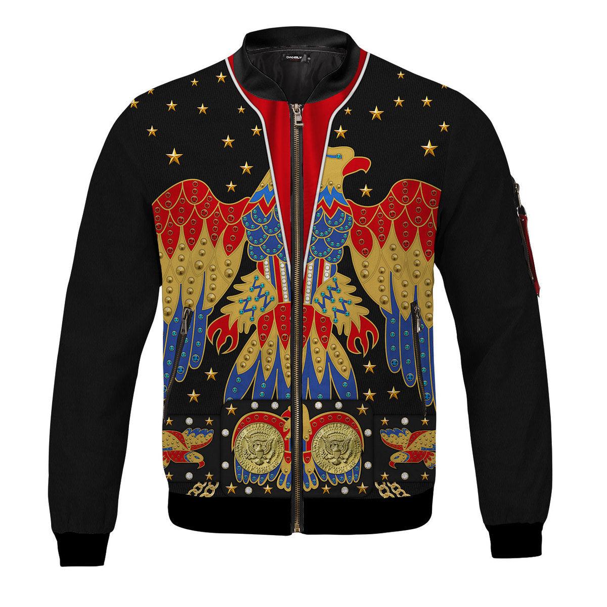Gearhomie Elvis Eagle Red Bomber Jacket - Gearhomie.com