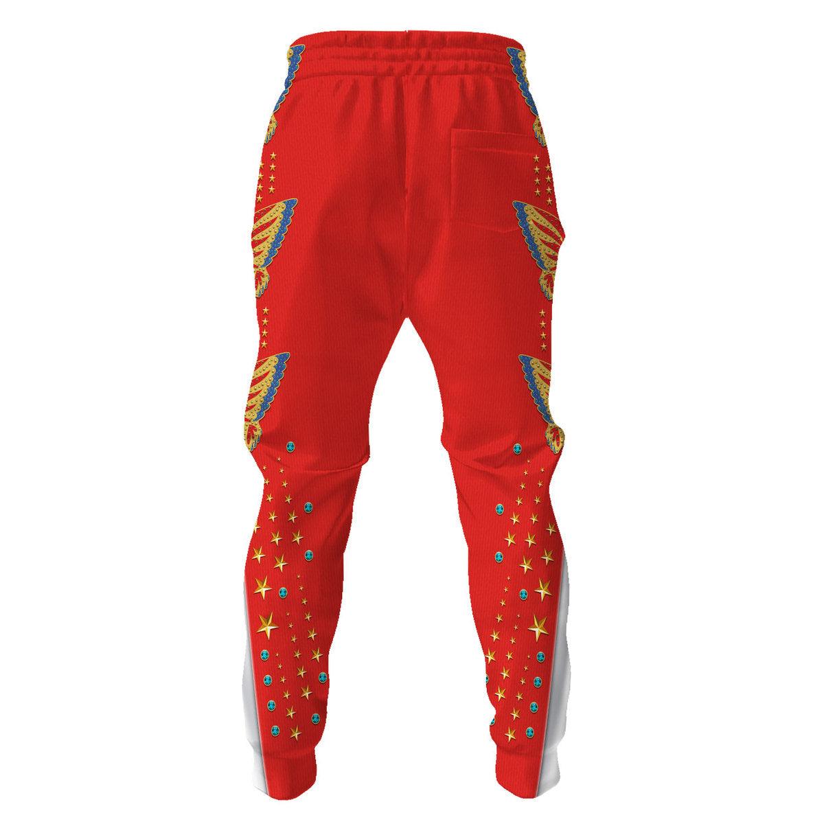 Gearhomie Elvis EAGLE Red Costume Hoodie Sweatshirt T-Shirt Sweatpants - Gearhomie.com