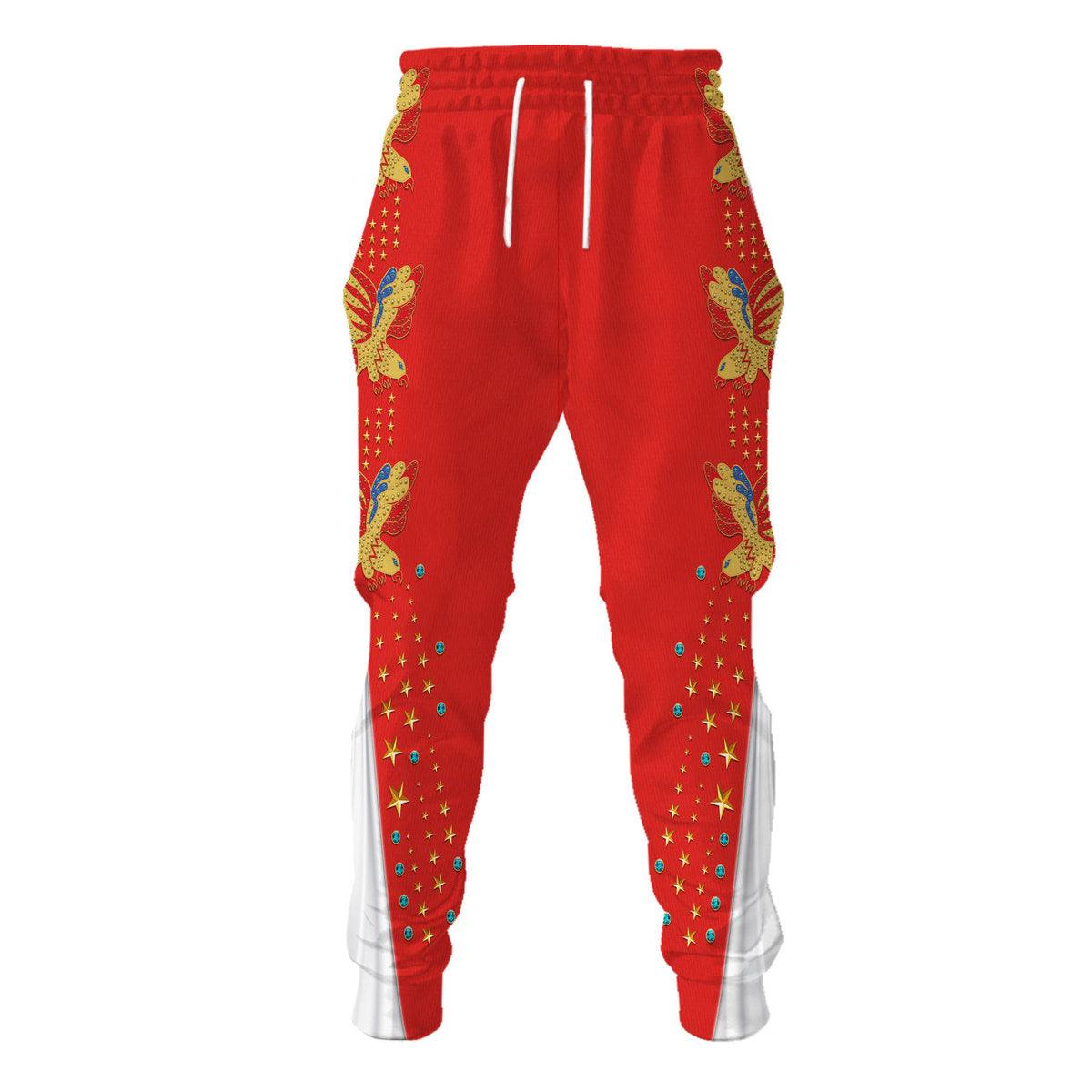 Gearhomie Elvis EAGLE Red Outfit Costume Hoodie Dress Swatpants - Gearhomie.com
