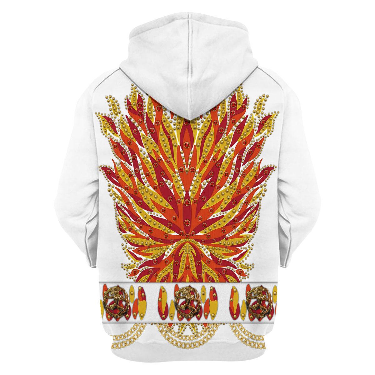 CustomsPig Elvis Flame Outfit Costume Hoodie Sweatshirt T-Shirt Sweatpants - CustomsPig.com