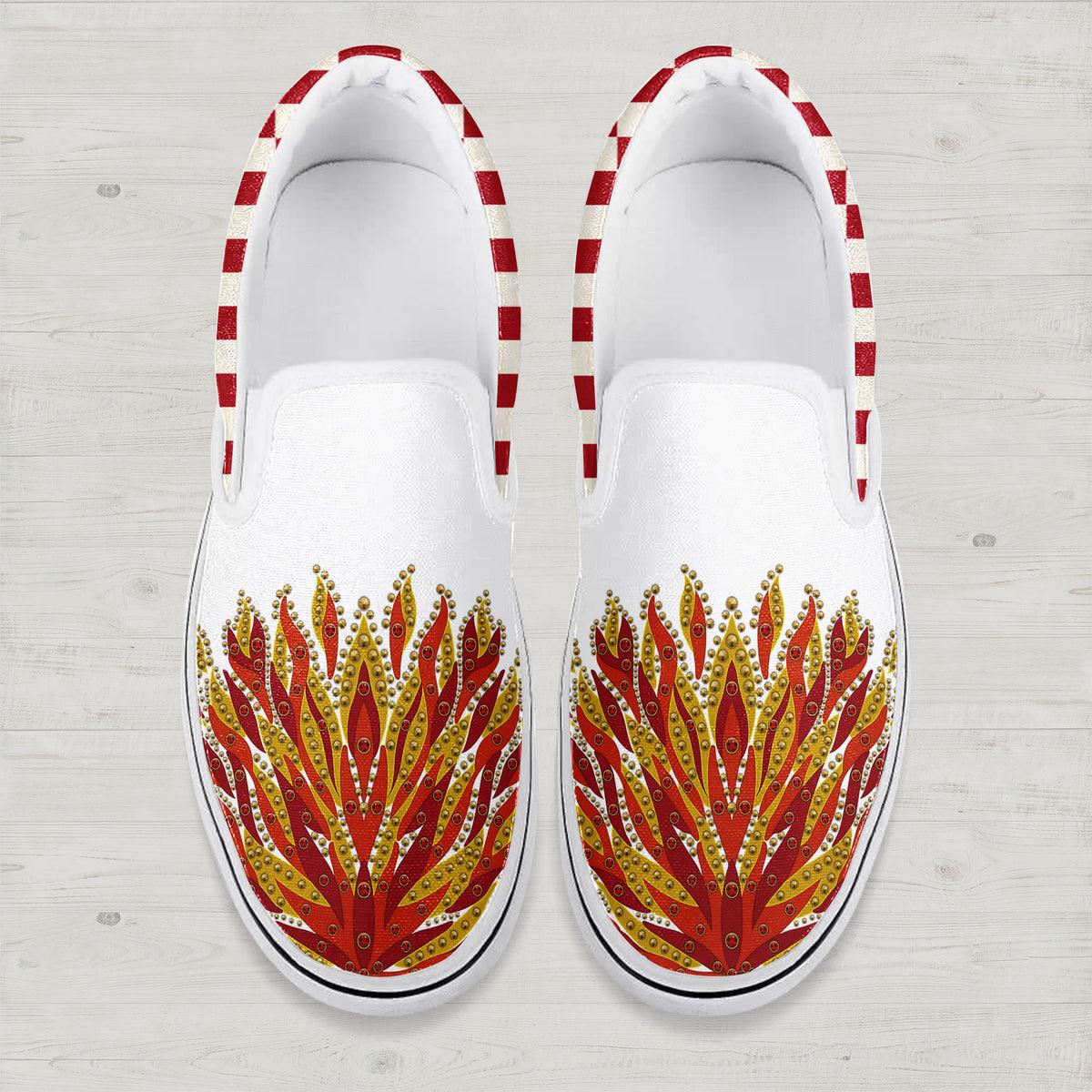 Gearhomie Elvis Flame Slip On Shoes - Gearhomie.com