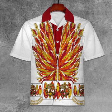 Gearhomie Elvis Flame Unisex Hawaii Shirt - Gearhomie.com