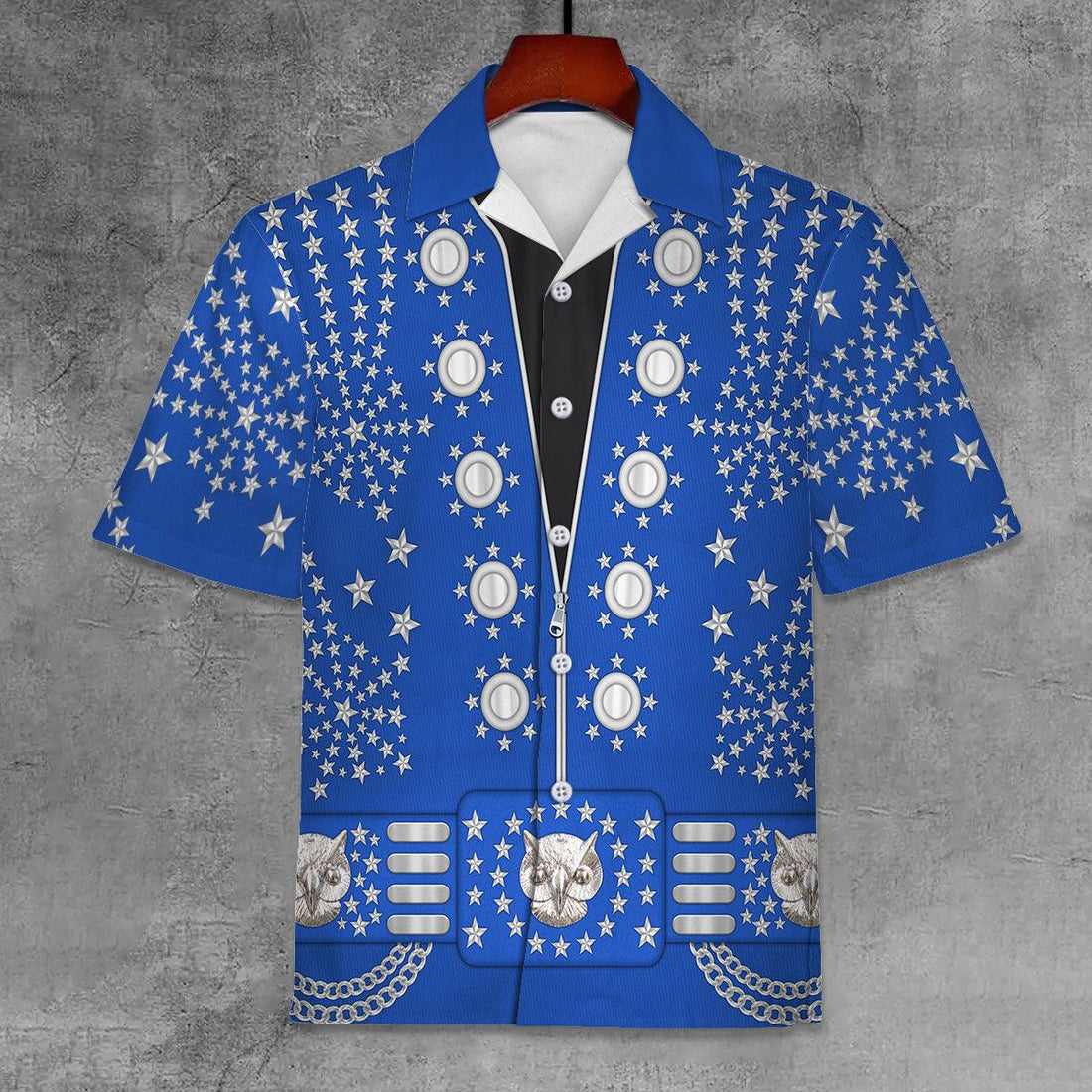 Gearhomie Elvis Owl Unisex Hawaii Shirt - Gearhomie.com