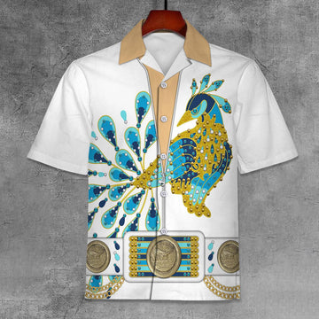 Gearhomie Elvis Peacock Unisex Hawaii Shirt - Gearhomie.com