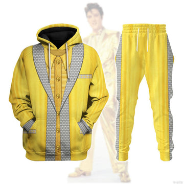 Gearhomie Elvis Presley Gold Lame Costume from Hawaii Hoodie Sweatshirt T-Shirt Sweatpants - Gearhomie.com