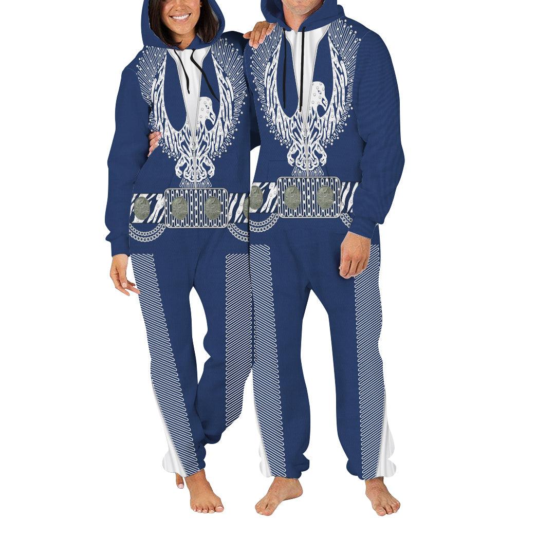 Gearhomie Elvis Silver Phoenix jumpsuit Costume - Gearhomie.com
