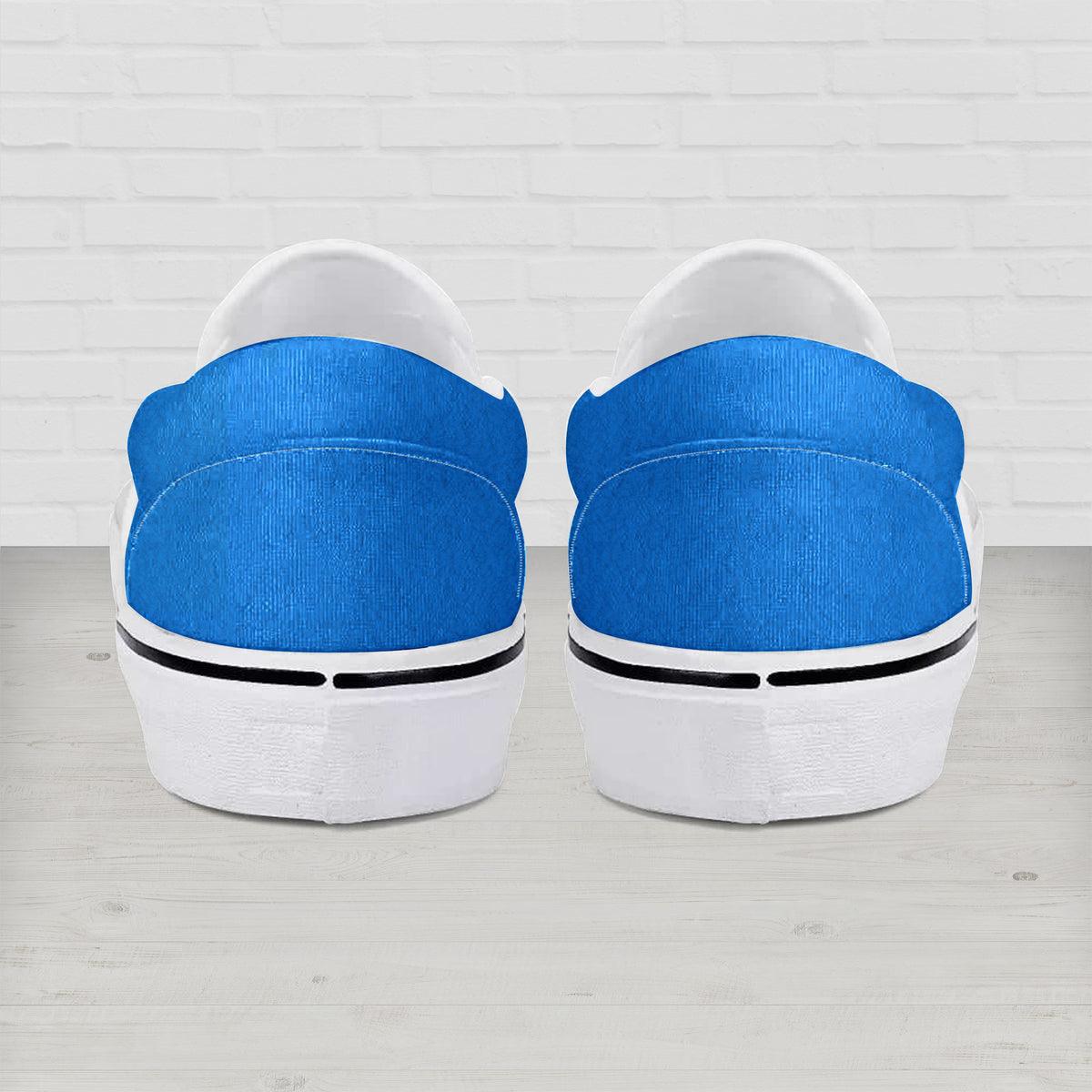 Gearhomie Elvis Slip On Shoes Blue Suede - Gearhomie.com