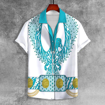 Gearhomie Elvis Turquoise Phoenix UNISEX CASUAL HAWAIIAN SHIRT - Gearhomie.com