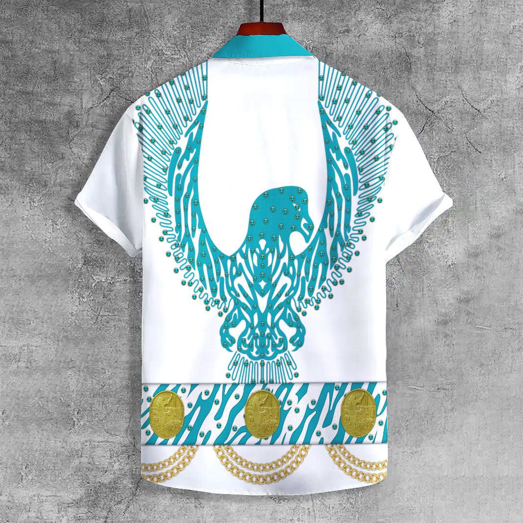 Gearhomie Elvis Turquoise Phoenix UNISEX CASUAL HAWAIIAN SHIRT - Gearhomie.com