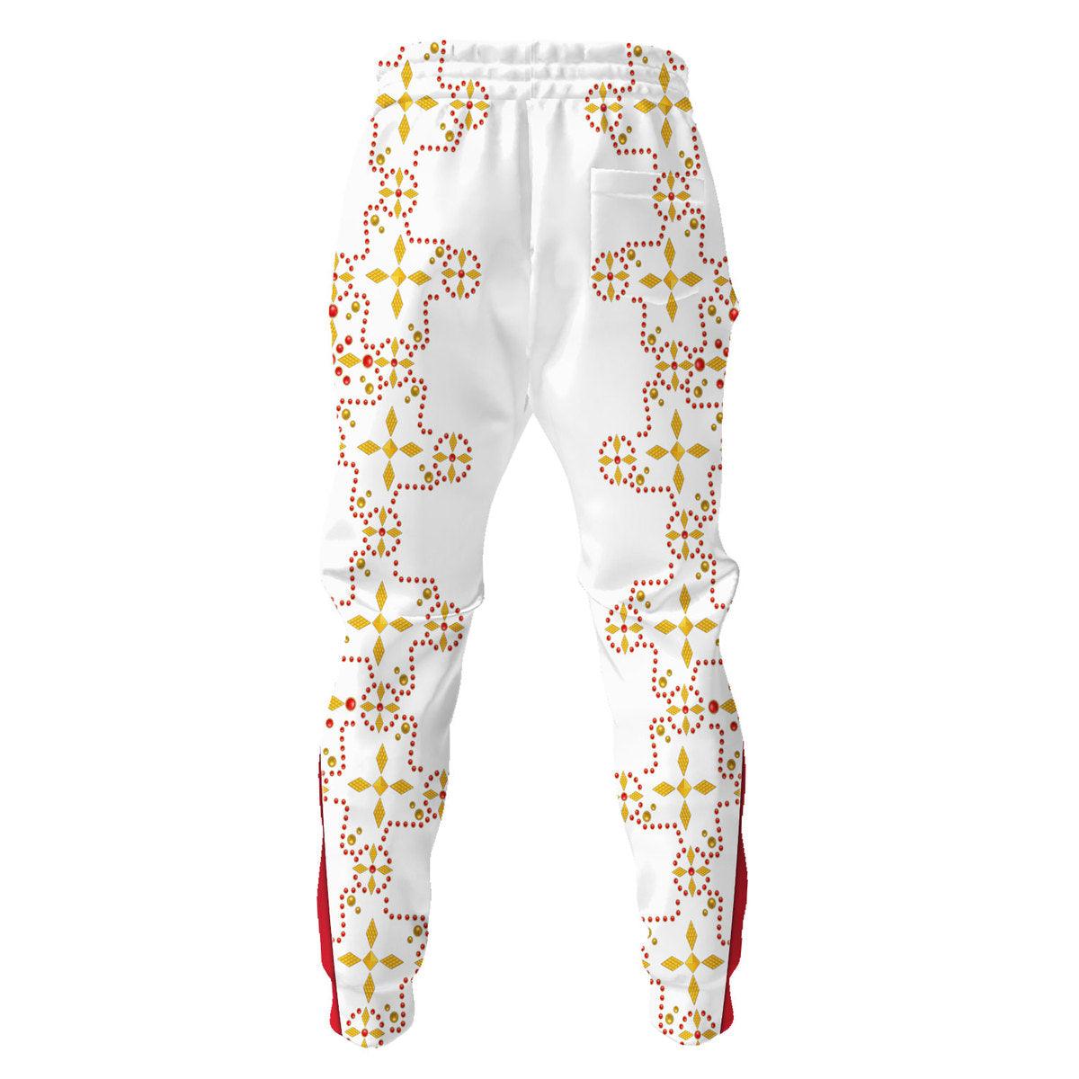Gearhomie Elvis White Conquistador Costume Hoodie Sweatshirt T-Shirt Sweatpants - Gearhomie.com