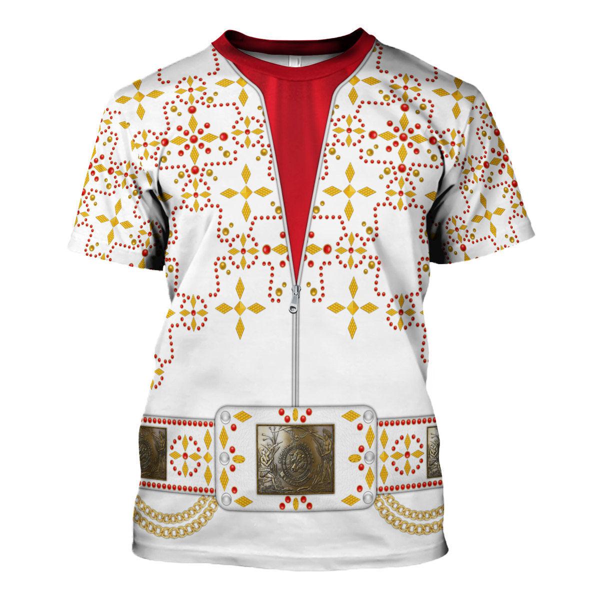 Gearhomie Elvis White Conquistador Costume Hoodie Sweatshirt T-Shirt Sweatpants - Gearhomie.com