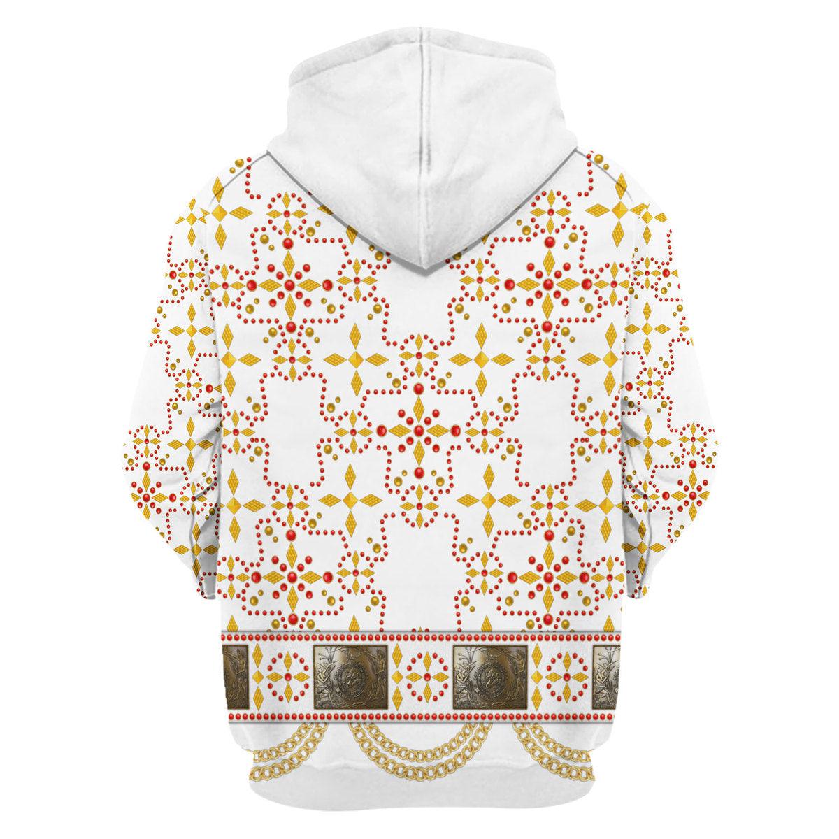Gearhomie Elvis White Conquistador Costume Hoodie Sweatshirt T-Shirt Sweatpants - Gearhomie.com