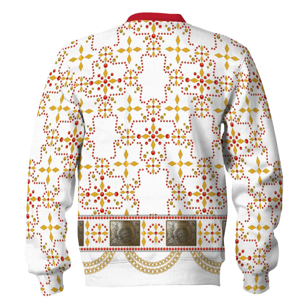 Gearhomie Elvis White Conquistador Costume Hoodie Sweatshirt T-Shirt Sweatpants - Gearhomie.com