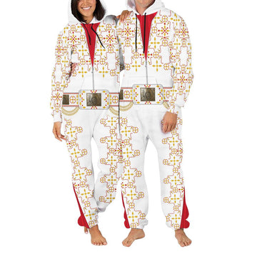 Gearhomie Elvis White Conquistador jumpsuit Costume - Gearhomie.com