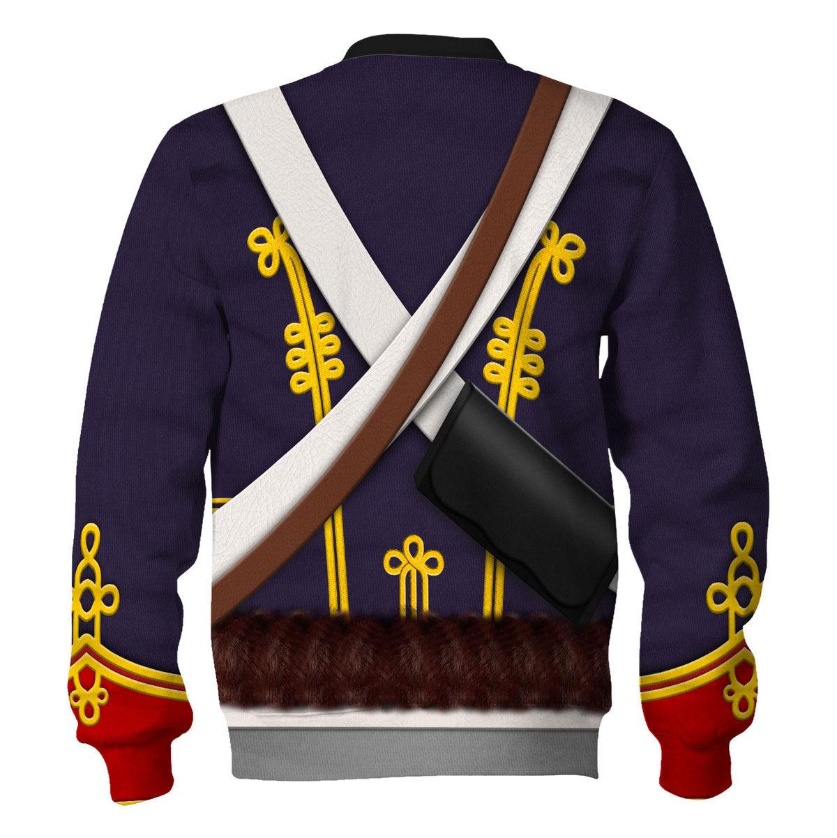 Oodiegang English Hussar-Campaign Dress (1806-1815) Uniform All Over Print Hoodie Sweatshirt T-Shirt Tracksuit - Oodiegang.com