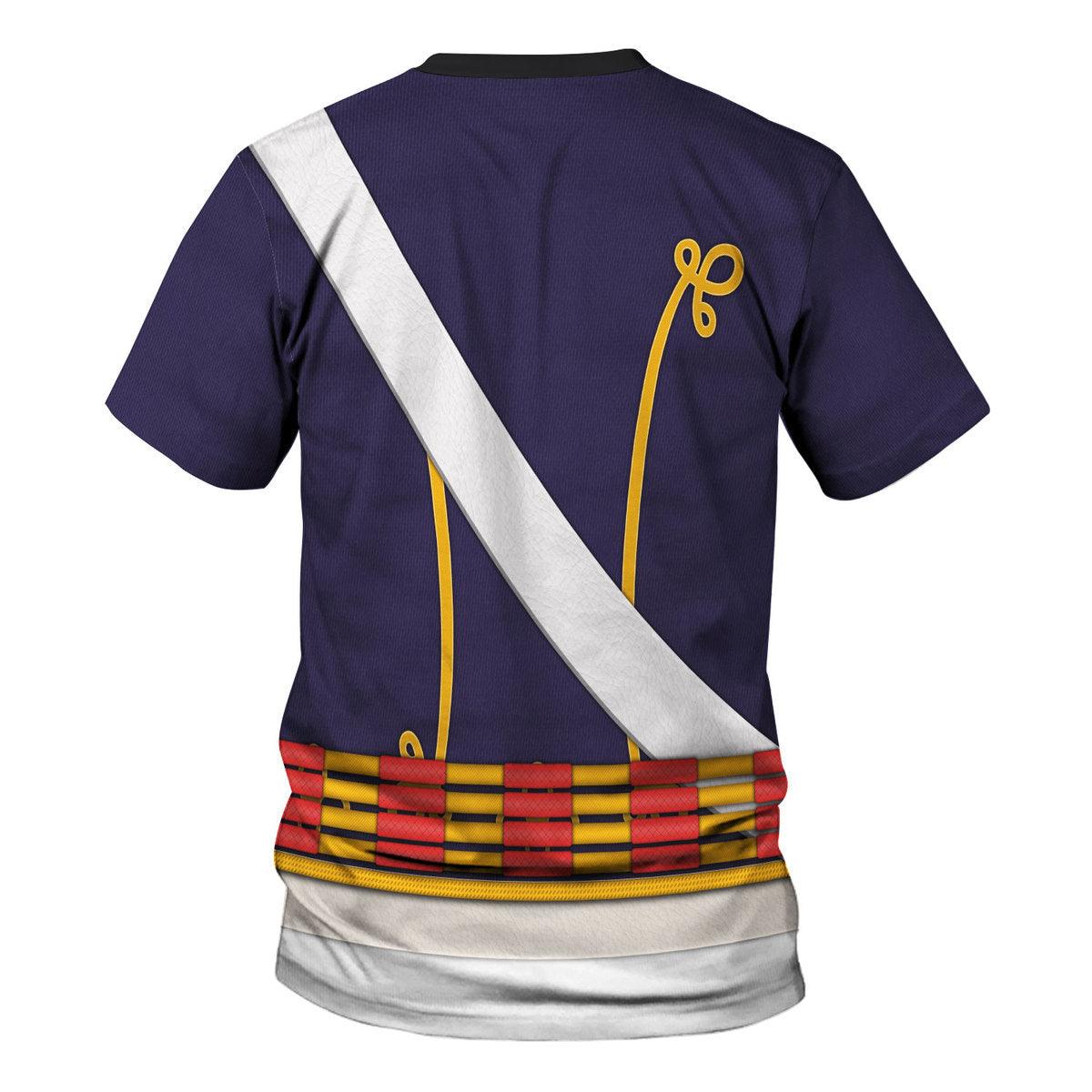 Gearhomie English Hussar-Full Dress (1806-1815) Uniform All Over Print Hoodie Sweatshirt T-Shirt Tracksuit - Gearhomie.com