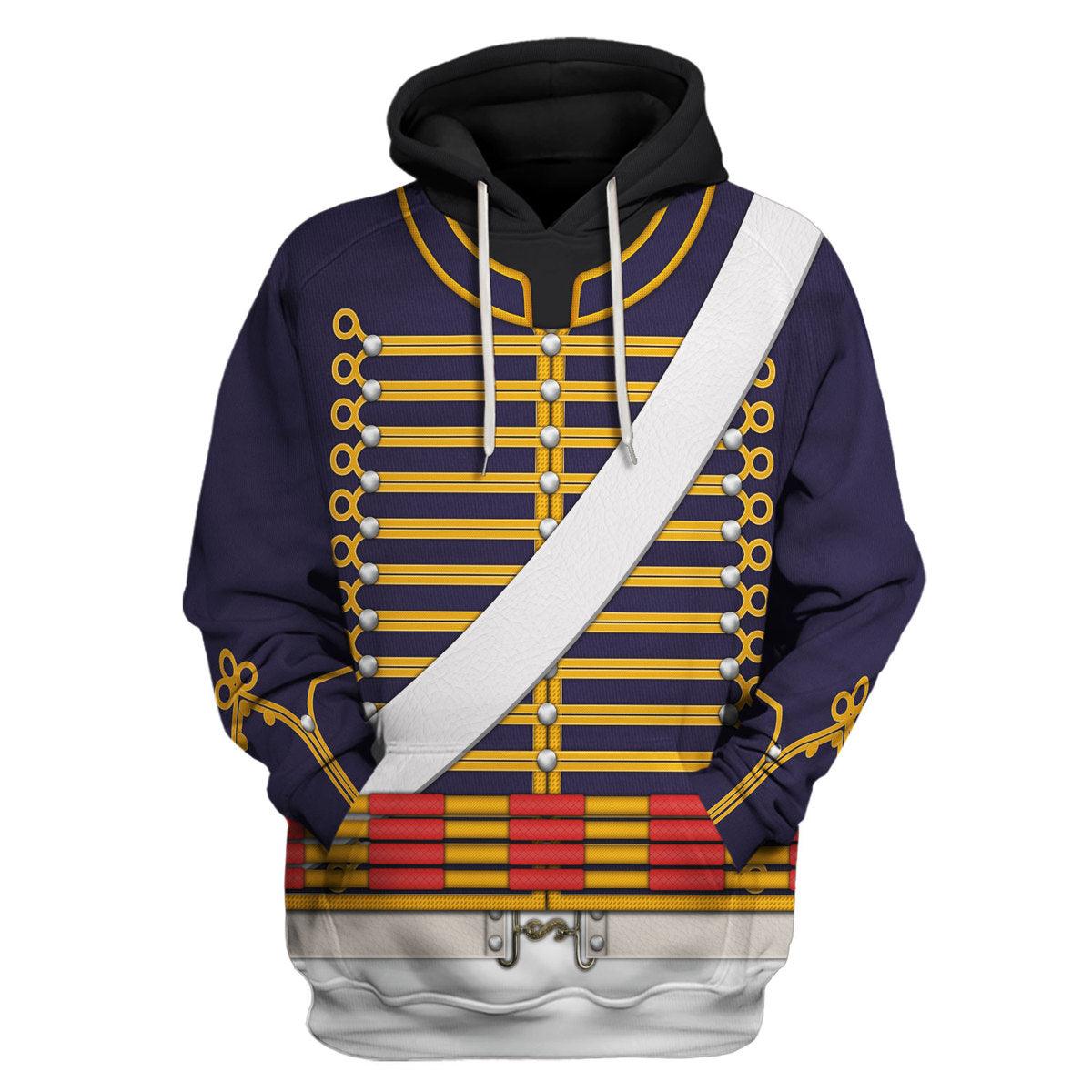 Gearhomie English Hussar-Full Dress (1806-1815) Uniform All Over Print Hoodie Sweatshirt T-Shirt Tracksuit - Gearhomie.com