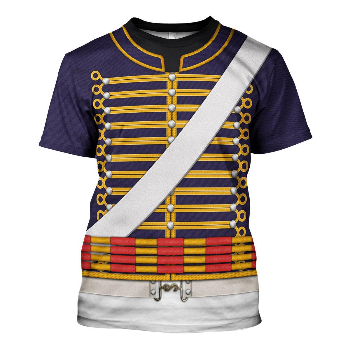 Gearhomie English Hussar-Full Dress (1806-1815) Uniform All Over Print Hoodie Sweatshirt T-Shirt Tracksuit - Gearhomie.com