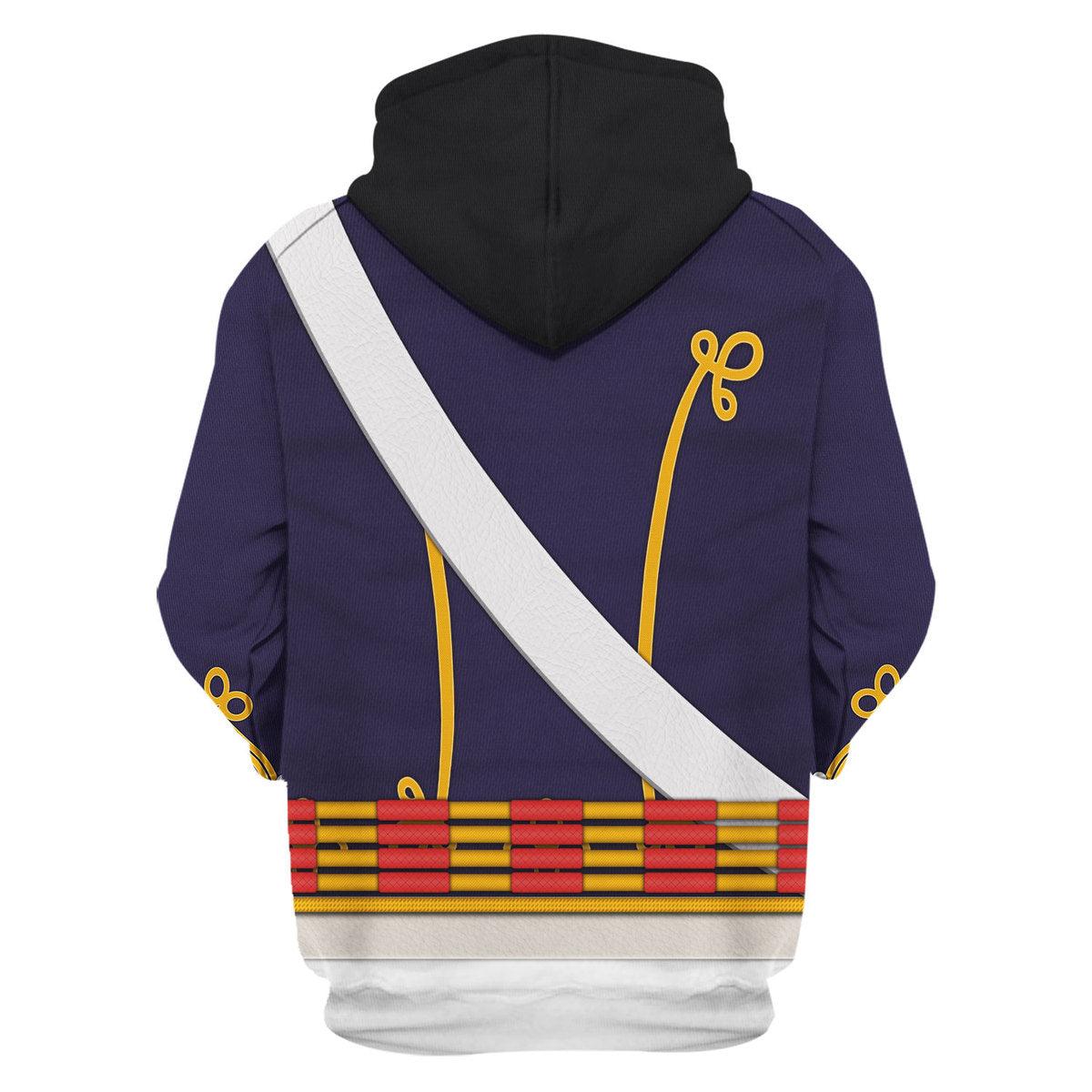 Gearhomie English Hussar-Full Dress (1806-1815) Uniform All Over Print Hoodie Sweatshirt T-Shirt Tracksuit - Gearhomie.com