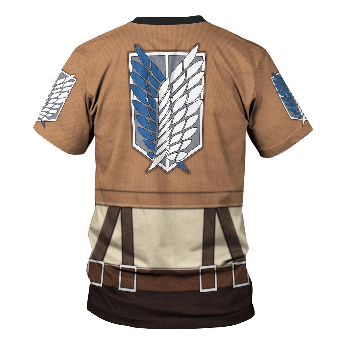 Gearhomie Eren Yeager Costume Hoodie Sweatshirt T-Shirt Sweatpants - Gearhomie.com