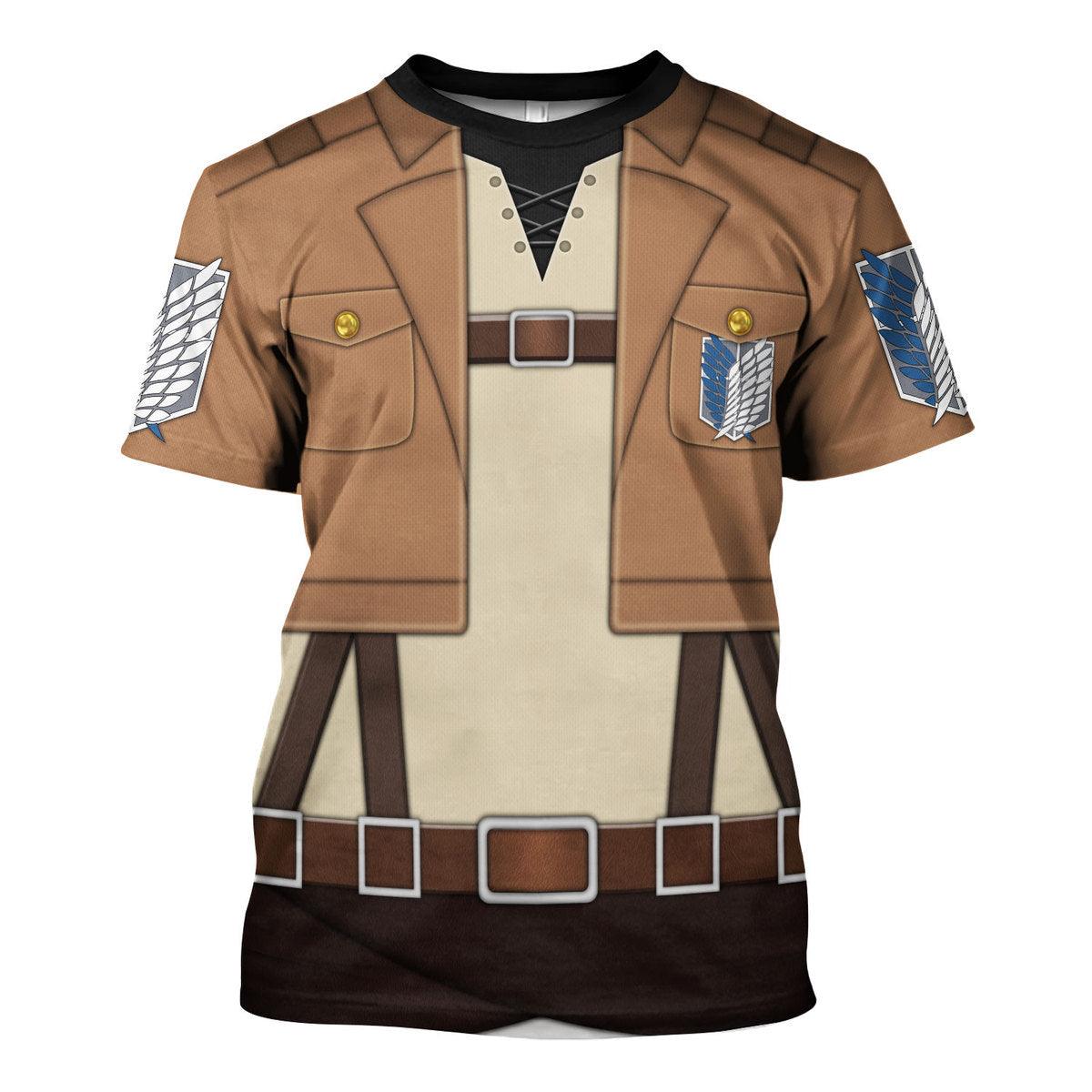 Gearhomie Eren Yeager Costume Hoodie Sweatshirt T-Shirt Sweatpants - Gearhomie.com