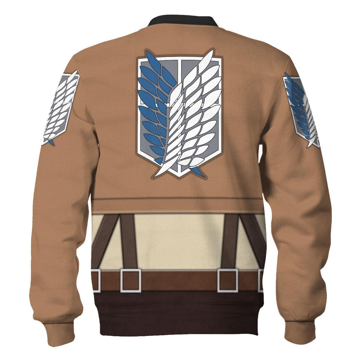 Gearhomie Eren Yeager Costume Hoodie Sweatshirt T-Shirt Sweatpants - Gearhomie.com