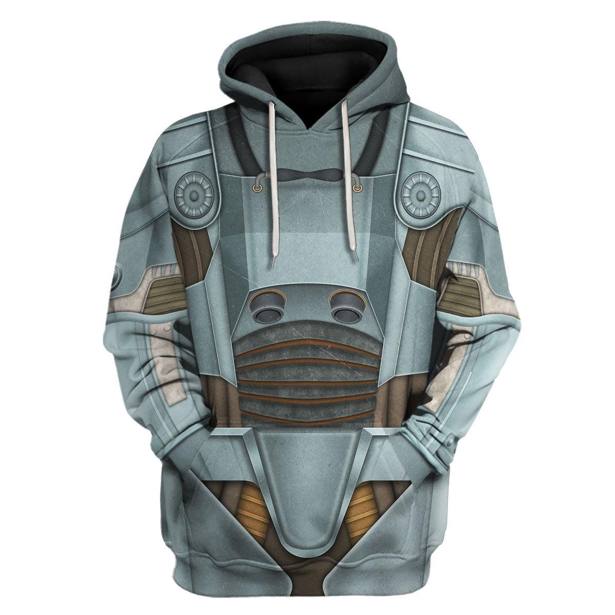 YMskins Fallout T-45 Power Armor Hoodie Sweatshirt T-Shirt Tracksuit