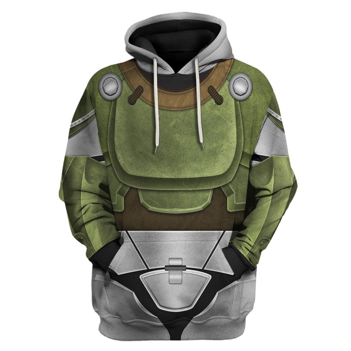 YMskins Fallout T-51b Power Armor Hoodie Sweatshirt T-Shirt Tracksuit