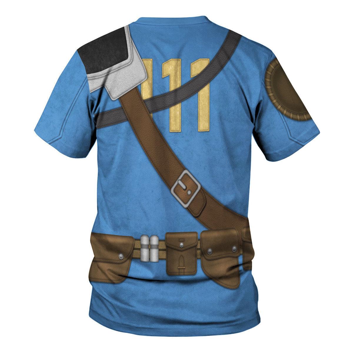 OodieGang Fallout The Lone Wanderer Cosplay Tracksuit Hoodie Sweatshirt T-Shirt Tracksuit - OodieGang.com