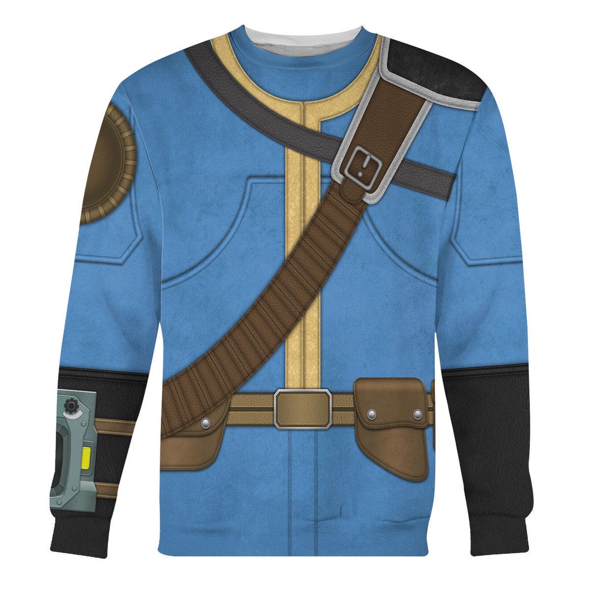 OodieGang Fallout The Lone Wanderer Cosplay Tracksuit Hoodie Sweatshirt T-Shirt Tracksuit - OodieGang.com