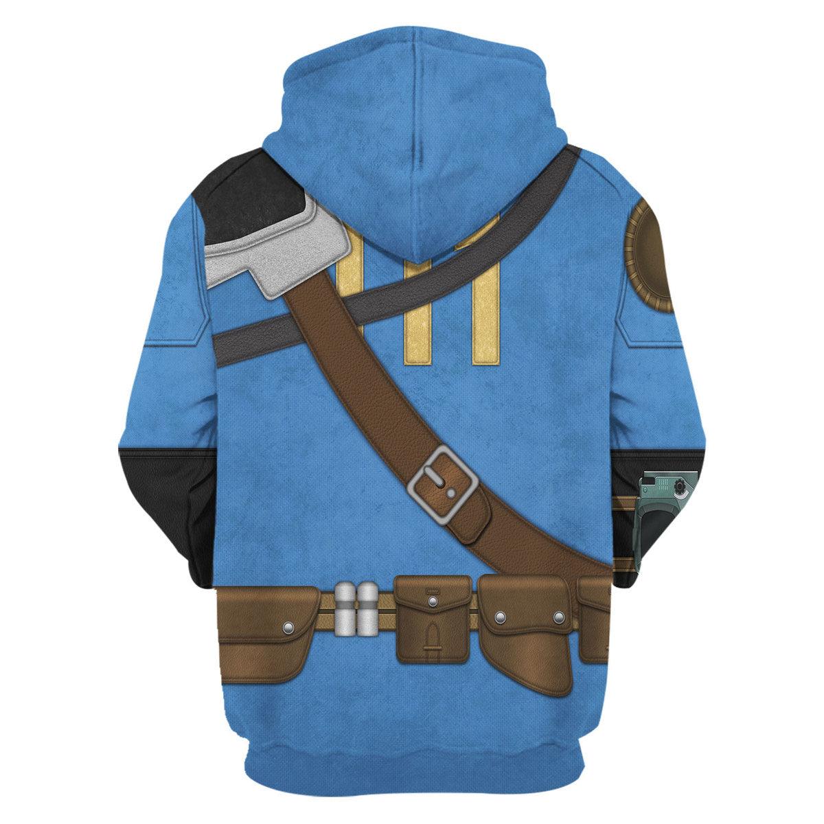 OodieGang Fallout The Lone Wanderer Cosplay Tracksuit Hoodie Sweatshirt T-Shirt Tracksuit - OodieGang.com