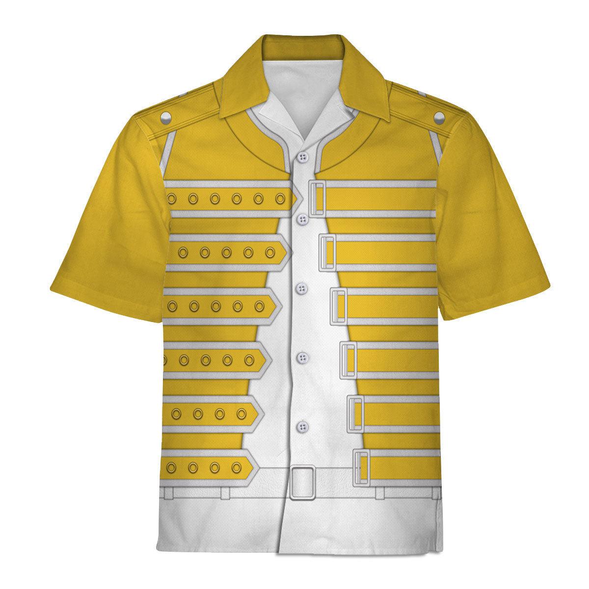 Gearhomie Freddie Mercury Costume Wembley Yellow Hoodie Sweatshirt T-Shirt Tracksuit - Gearhomie.com
