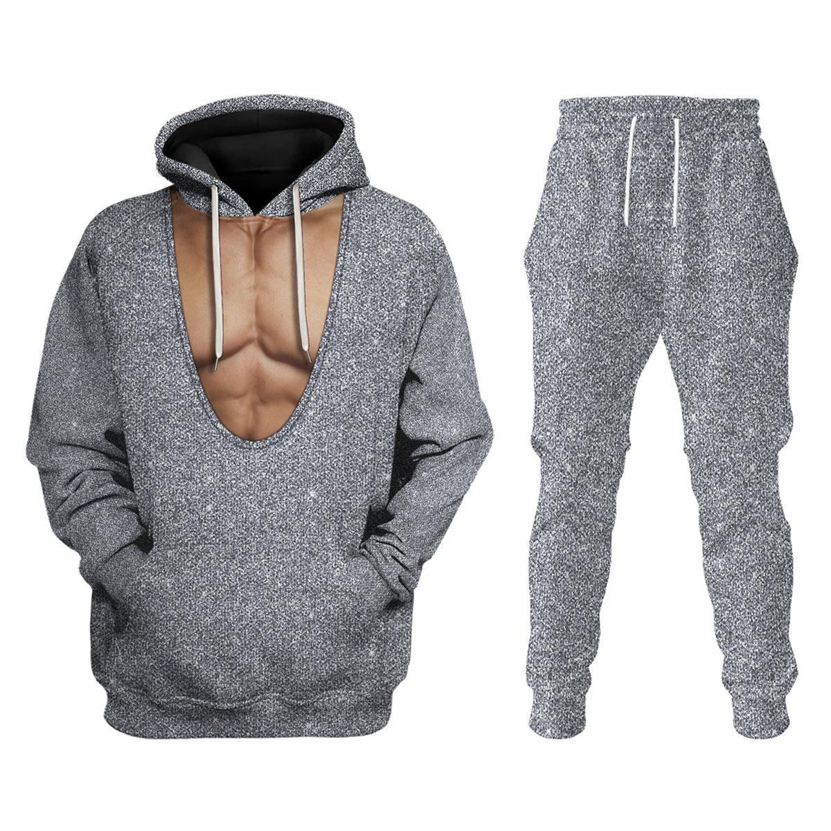 Gearhomie Freddie Mercury Sparkly Silver Sequined Bodysuit Costume Hoodie Sweatshirt T-Shirt Tracksuit - Gearhomie.com