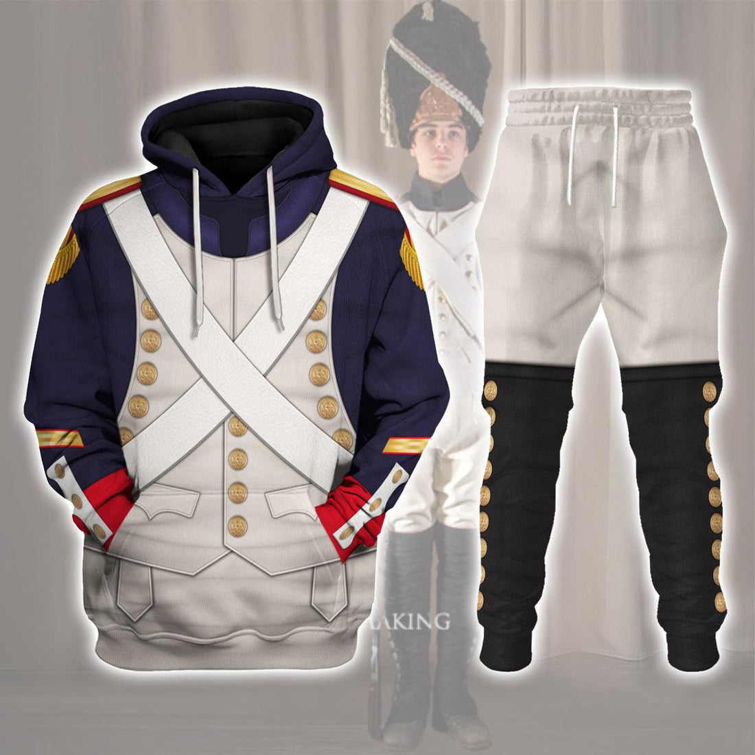 Gearhomie French Grenadier-Imperial Guard Infantry (1806-1815) Uniform All Over Print Hoodie Sweatshirt T-Shirt Tracksuit - DucG