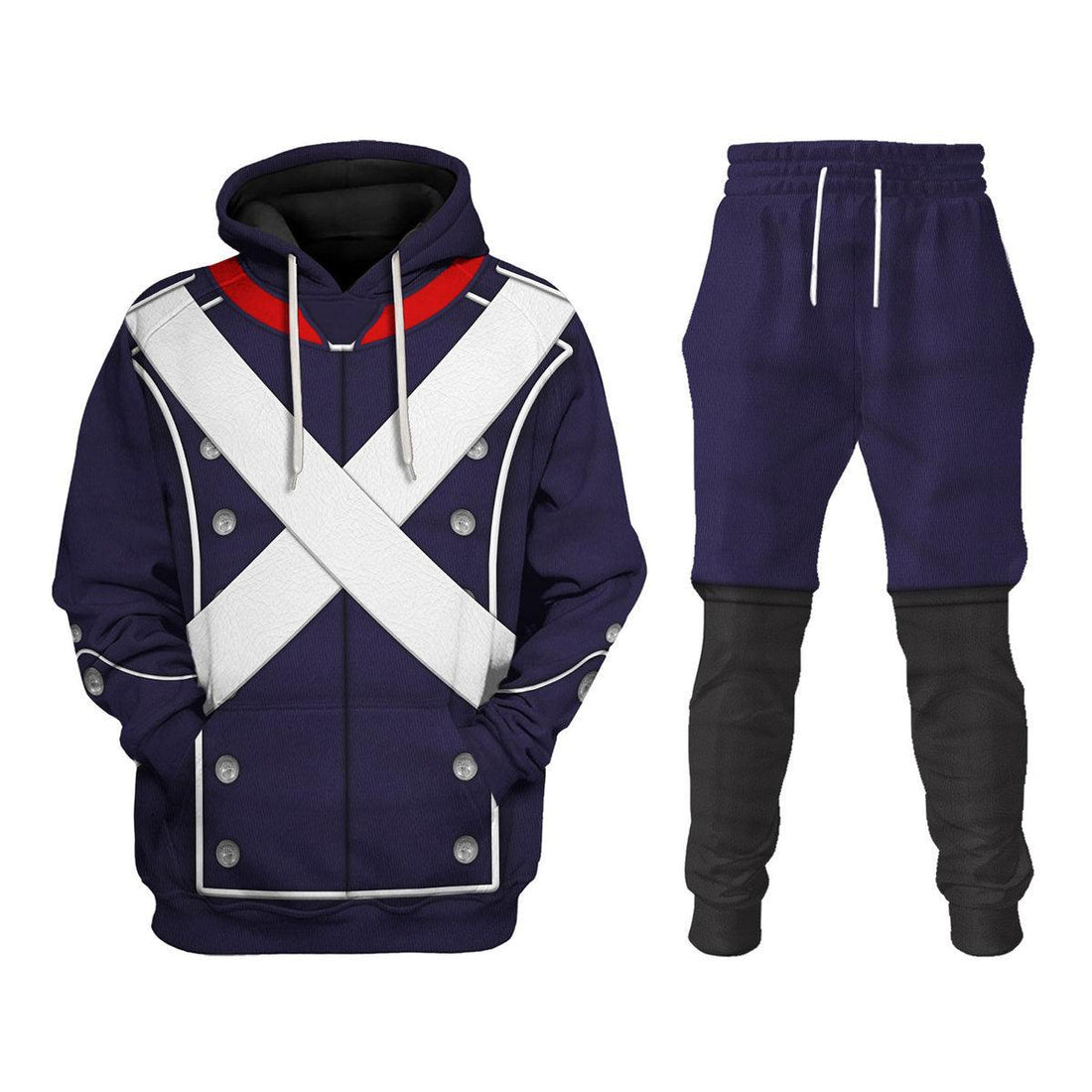 Gearhomie French Light Infantry-1812-1815 Uniform All Over Print Hoodie Sweatshirt T-Shirt Tracksuit - DucG