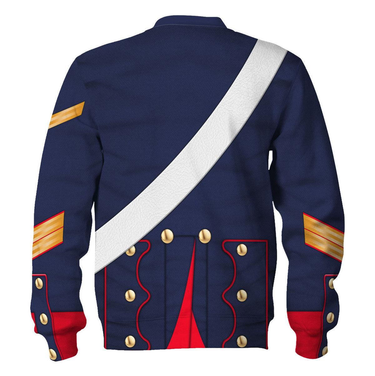 Gearhomie French Line Artillery-1806 Uniform All Over Print Hoodie Sweatshirt T-Shirt Tracksuit - DucG