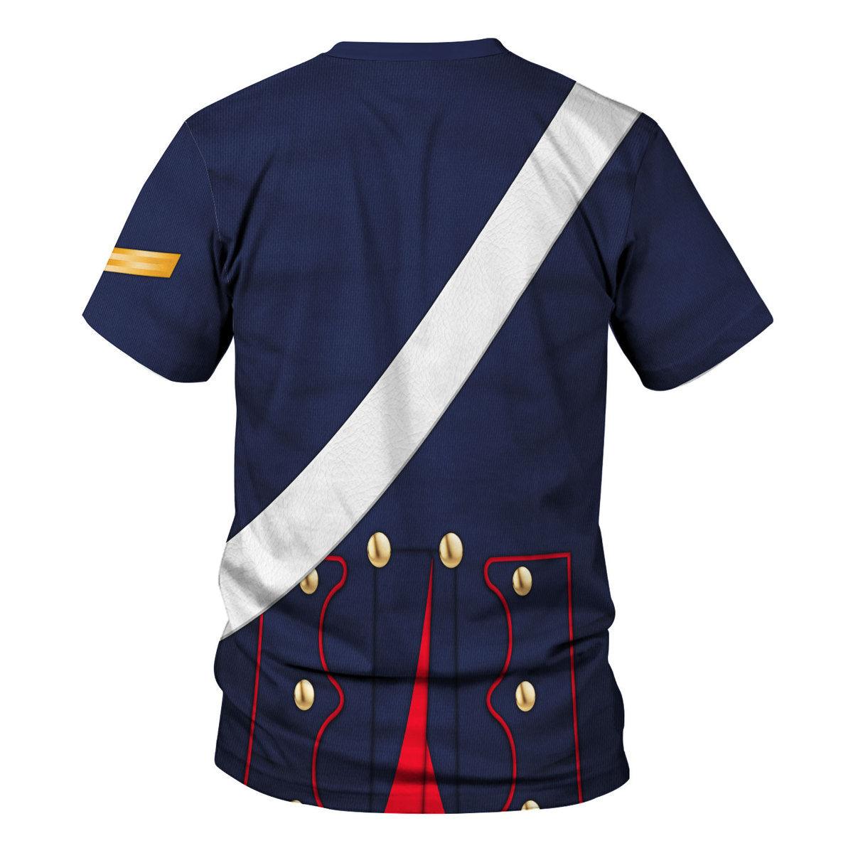 Gearhomie French Line Artillery-1806 Uniform All Over Print Hoodie Sweatshirt T-Shirt Tracksuit - DucG