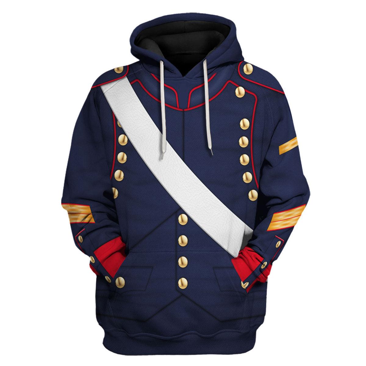Gearhomie French Line Artillery-1806 Uniform All Over Print Hoodie Sweatshirt T-Shirt Tracksuit - DucG