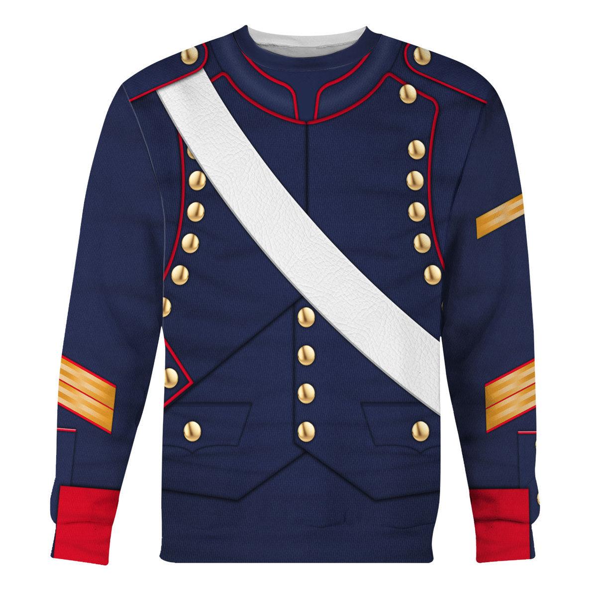 Gearhomie French Line Artillery-1806 Uniform All Over Print Hoodie Sweatshirt T-Shirt Tracksuit - DucG