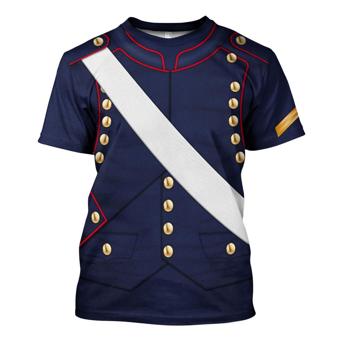 Gearhomie French Line Artillery-1806 Uniform All Over Print Hoodie Sweatshirt T-Shirt Tracksuit - DucG