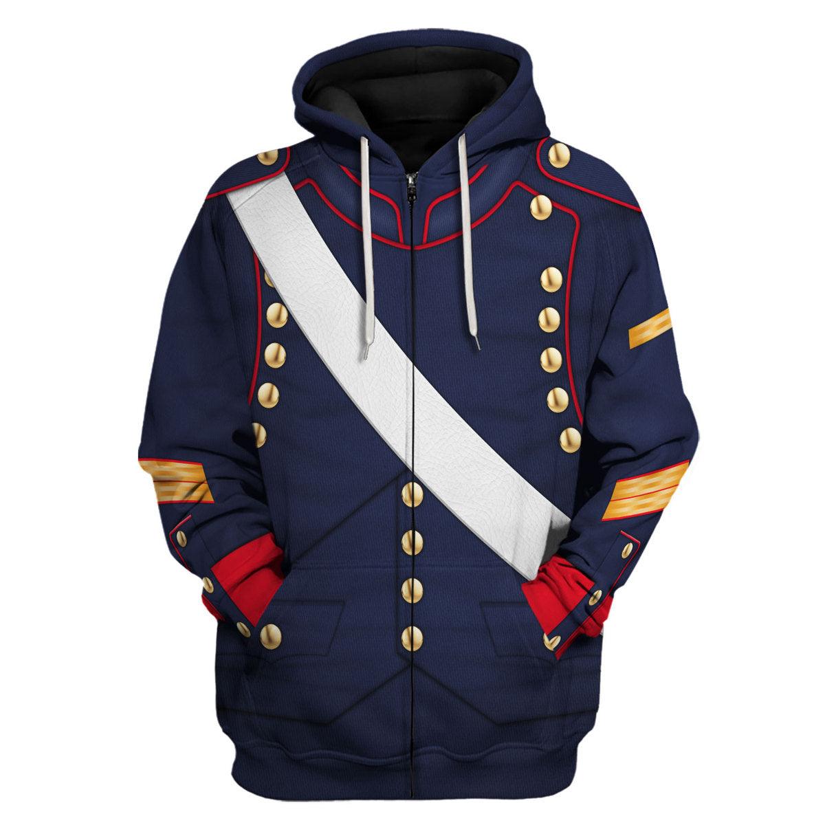 Gearhomie French Line Artillery-1806 Uniform All Over Print Hoodie Sweatshirt T-Shirt Tracksuit - DucG