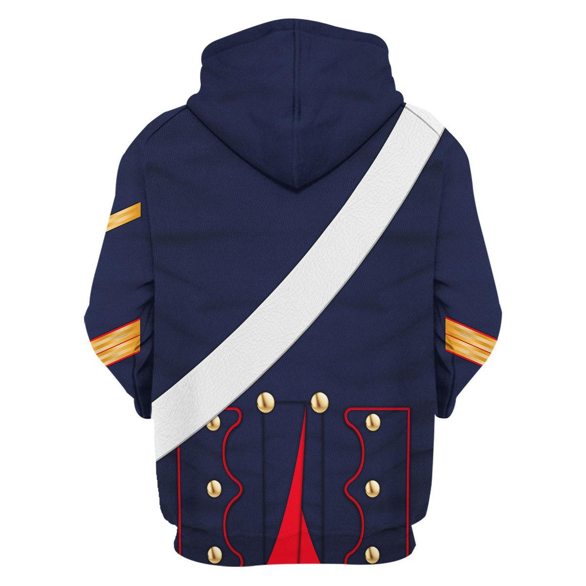 Gearhomie French Line Artillery-1806 Uniform All Over Print Hoodie Sweatshirt T-Shirt Tracksuit - DucG