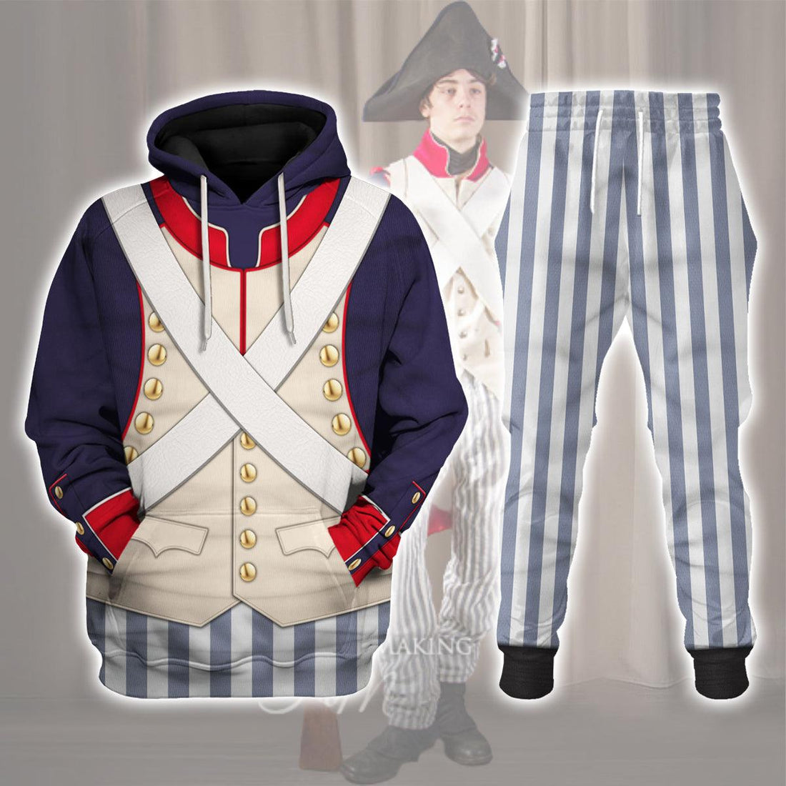Gearhomie French Line Infantry 1796-1806 Uniform All Over Print Hoodie Sweatshirt T-Shirt Tracksuit - DucG