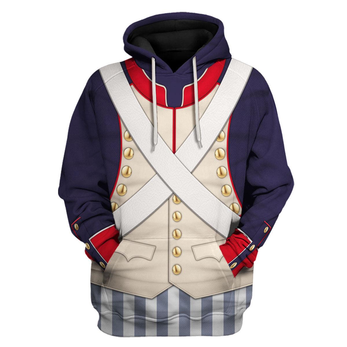 Gearhomie French Line Infantry 1796-1806 Uniform All Over Print Hoodie Sweatshirt T-Shirt Tracksuit - DucG