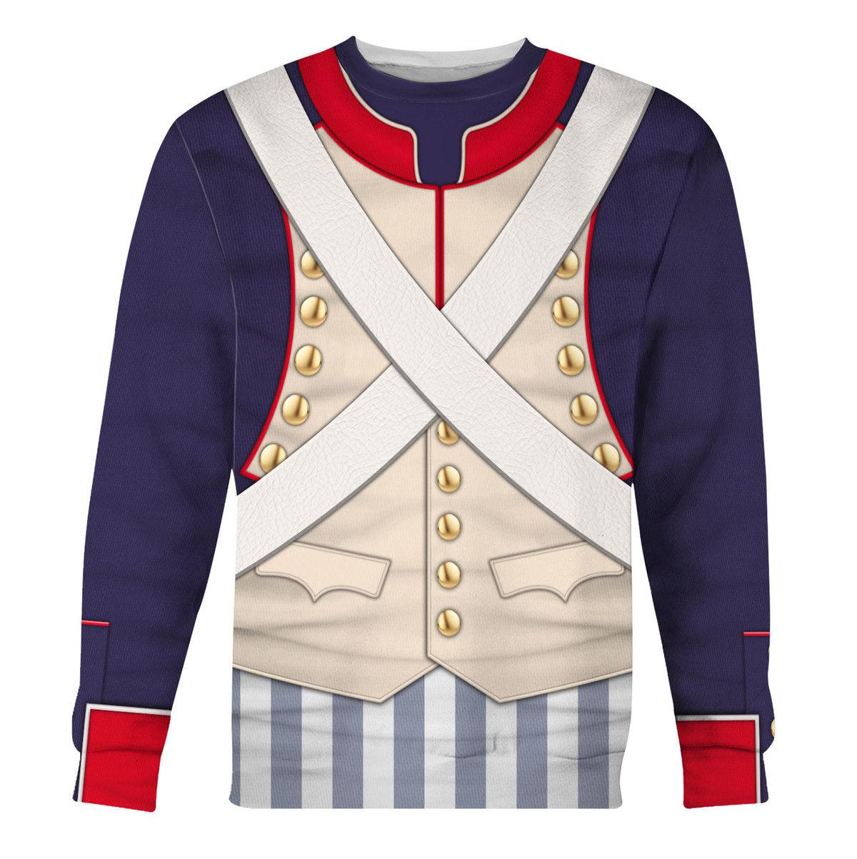 Gearhomie French Line Infantry 1796-1806 Uniform All Over Print Hoodie Sweatshirt T-Shirt Tracksuit - DucG