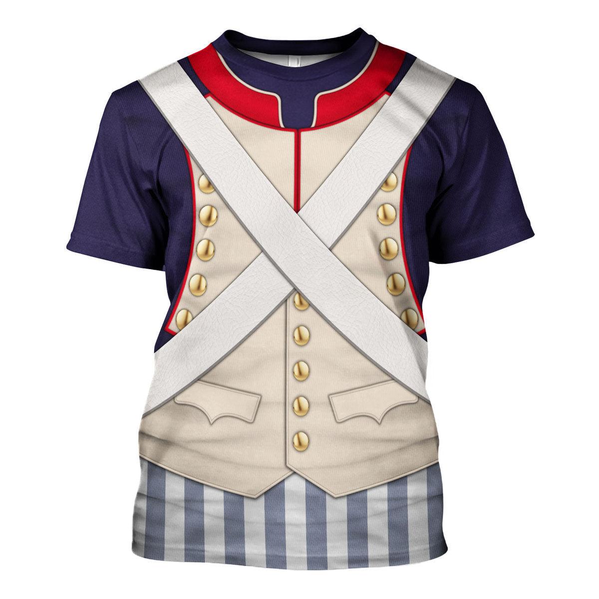 Gearhomie French Line Infantry 1796-1806 Uniform All Over Print Hoodie Sweatshirt T-Shirt Tracksuit - DucG