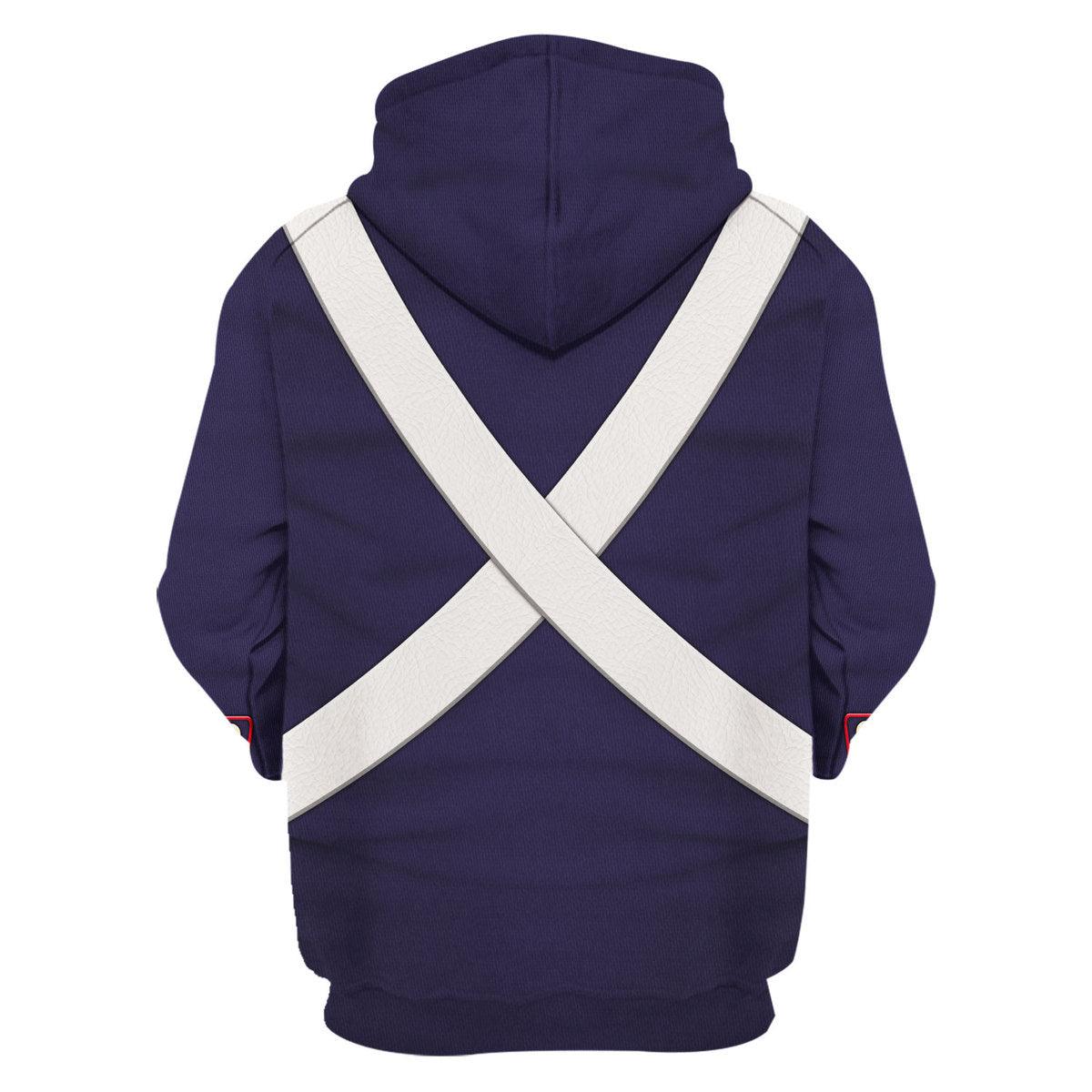 Gearhomie French Line Infantry 1796-1806 Uniform All Over Print Hoodie Sweatshirt T-Shirt Tracksuit - DucG
