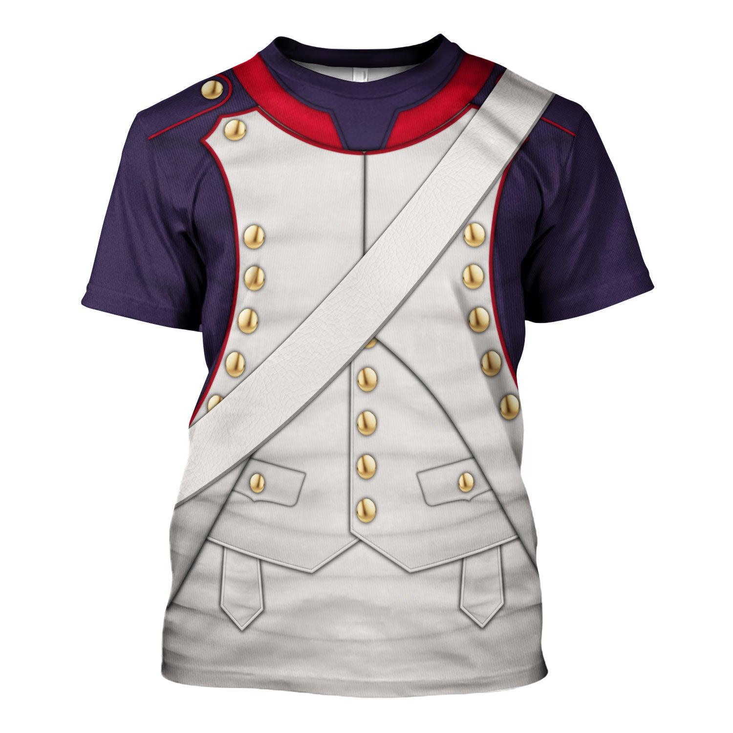 CustomsPig French Line Infantry-Fusalier In Full Dress (1806-1812) Uniform All Over Print Hoodie Sweatshirt T-Shirt Tracksuit - CustomsPig.com