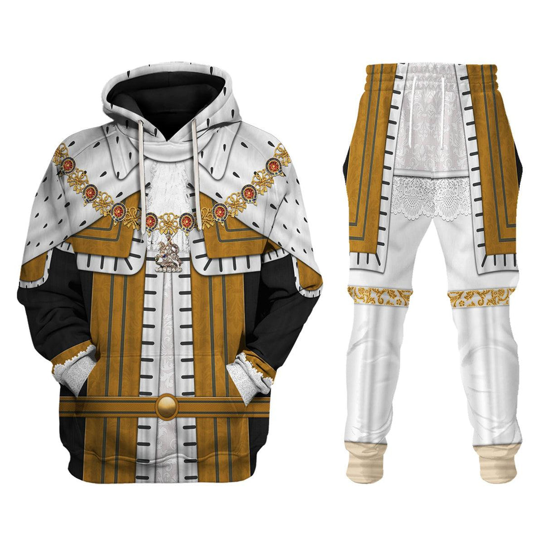 Gearhomie George II of England Costume Hoodie Sweatshirt T-Shirt Tracksuit - Gearhomie.com